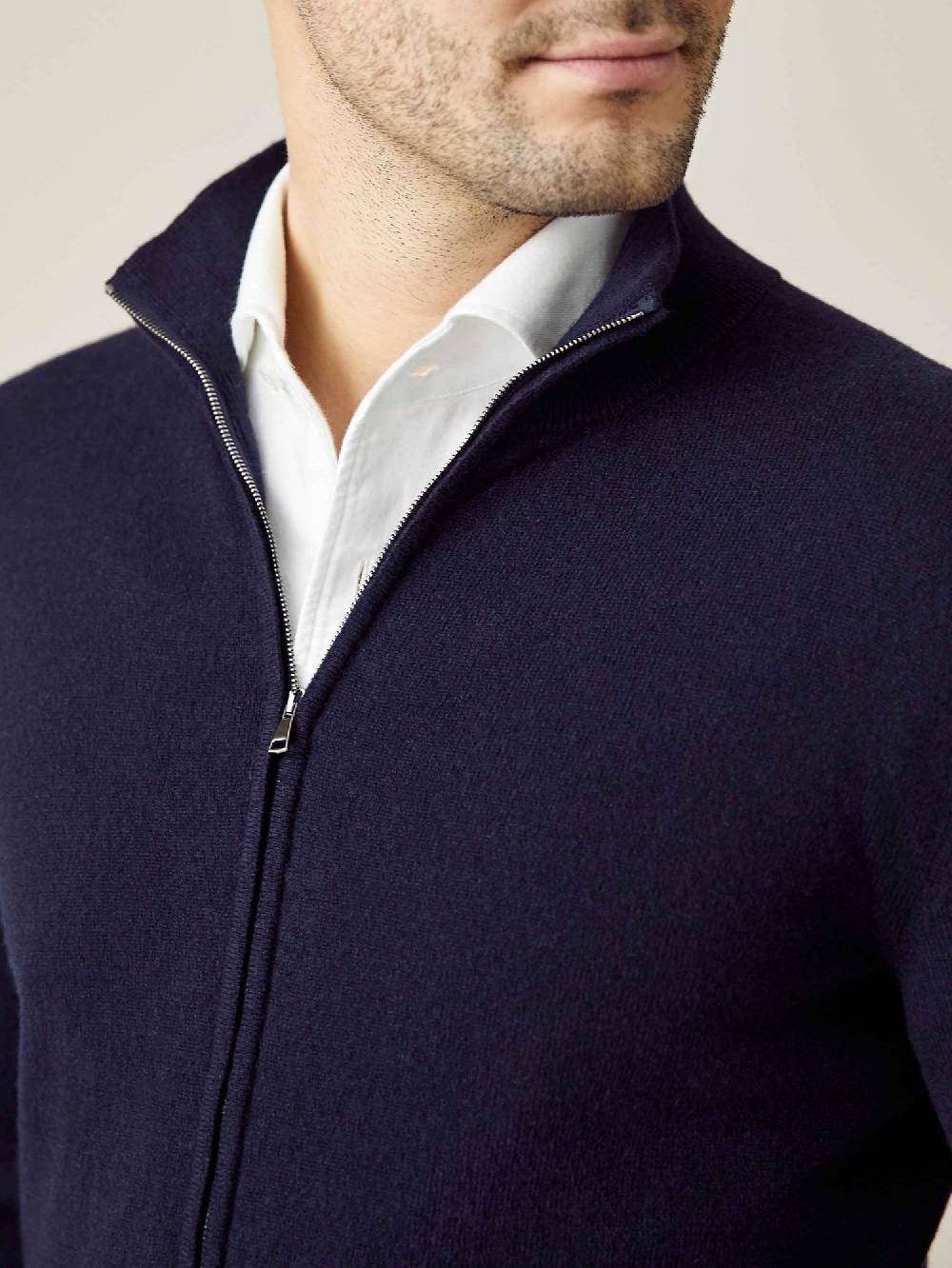 Luca Faloni Zip Cardigancashmere a 2 fili Saldi Di Fabbrica