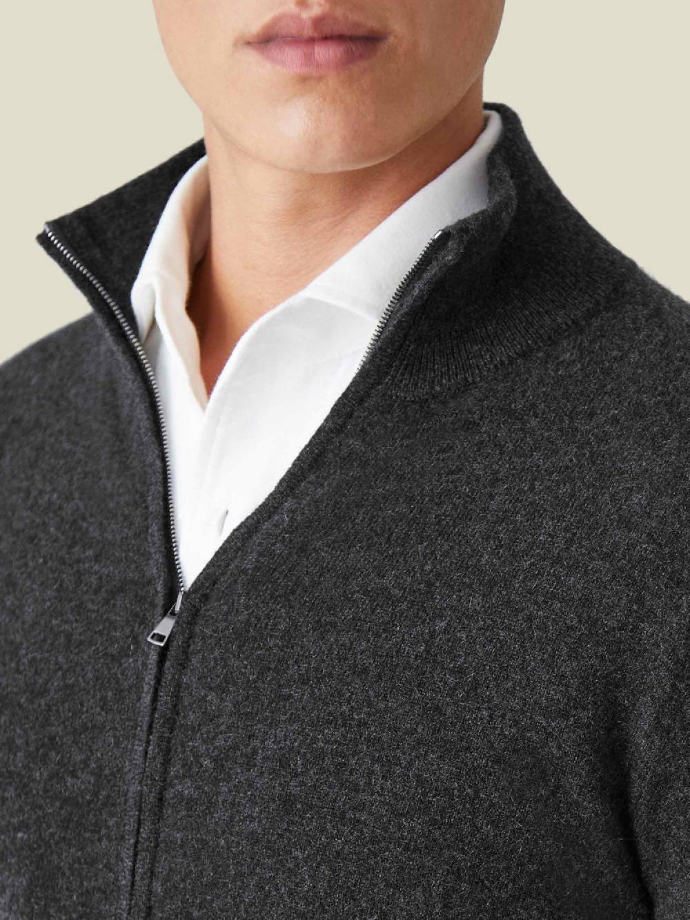 Luca Faloni Zip Cardigancashmere a 2 fili Vendite Flash