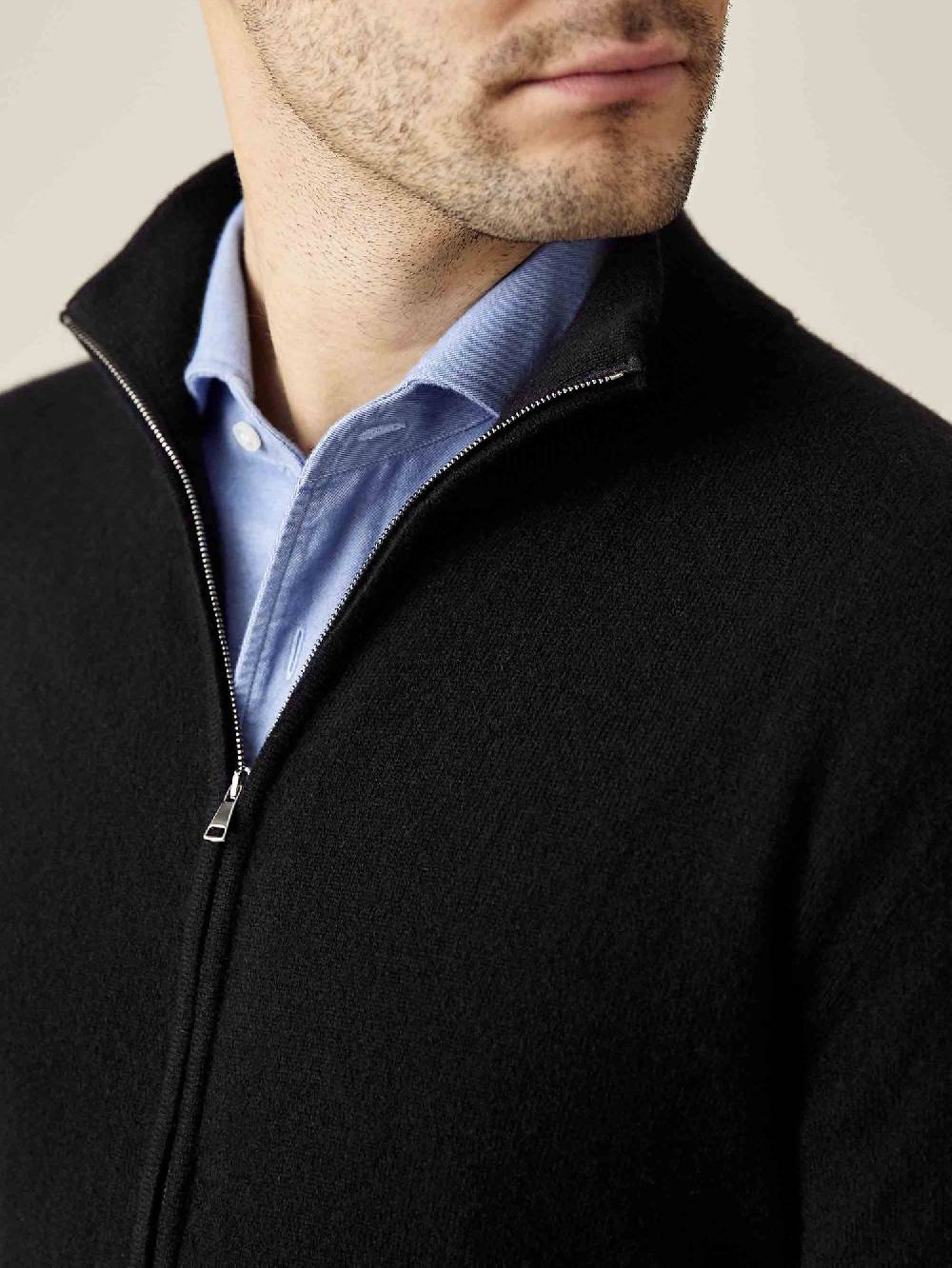 Luca Faloni Zip Cardigancashmere a 2 fili Negozio