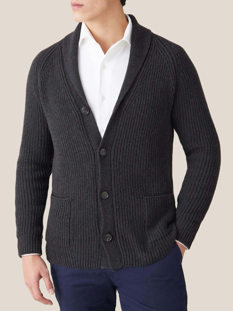 Luca Faloni Cardigan con sciallecashmere a 4 fili Acquista Ora