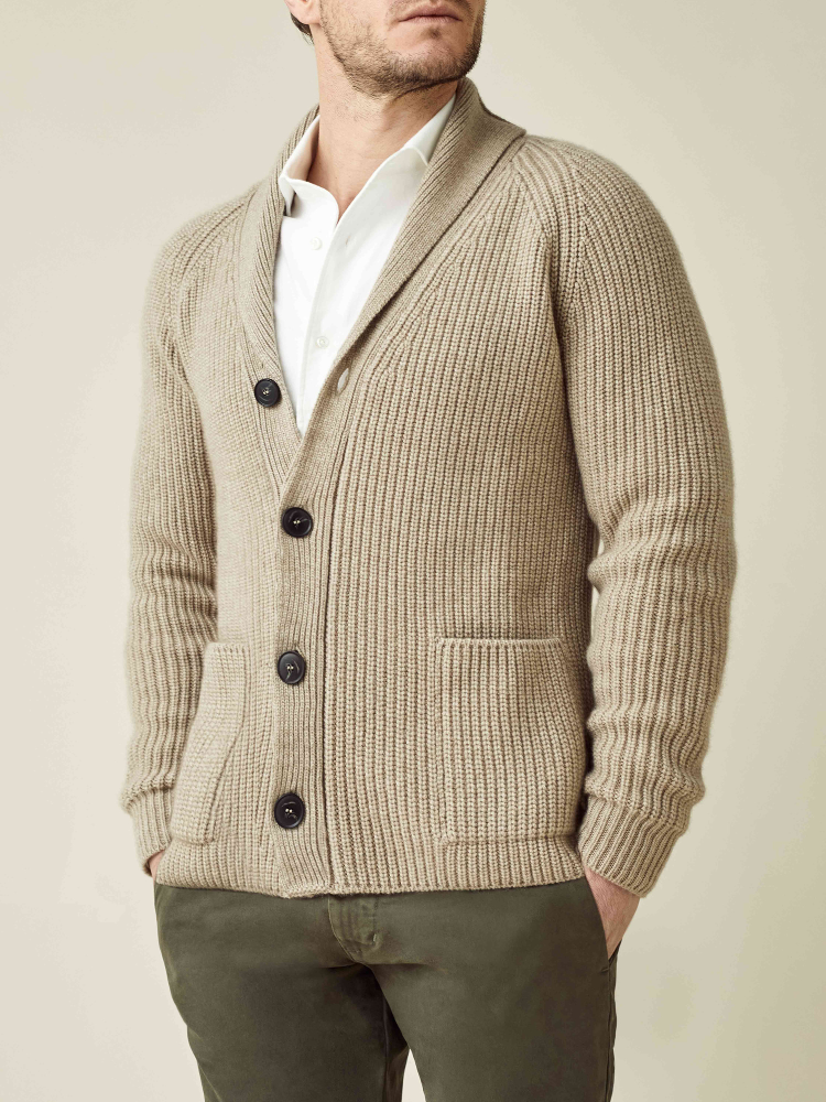 Luca Faloni Cardigan con sciallecashmere a 4 fili Consegna Veloce