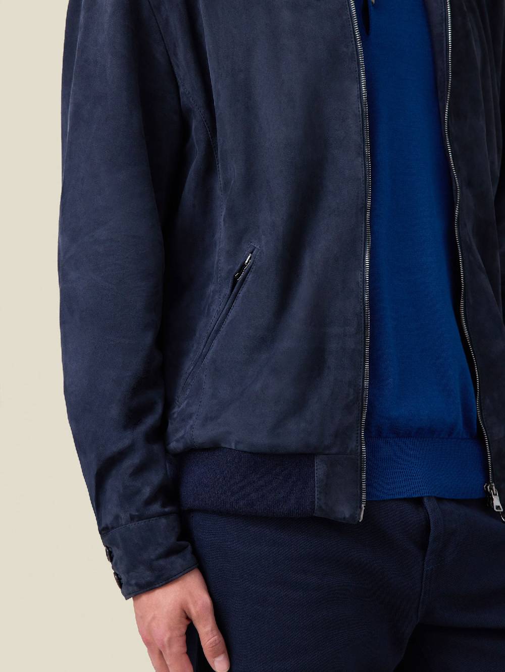 Luca Faloni Giacca bomber classicaPelle scamosciata di capra Convenienza
