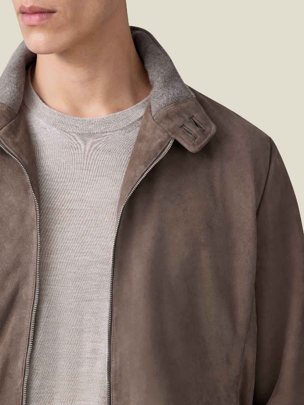 Luca Faloni Giacca bomber classicaPelle scamosciata di capra Novità