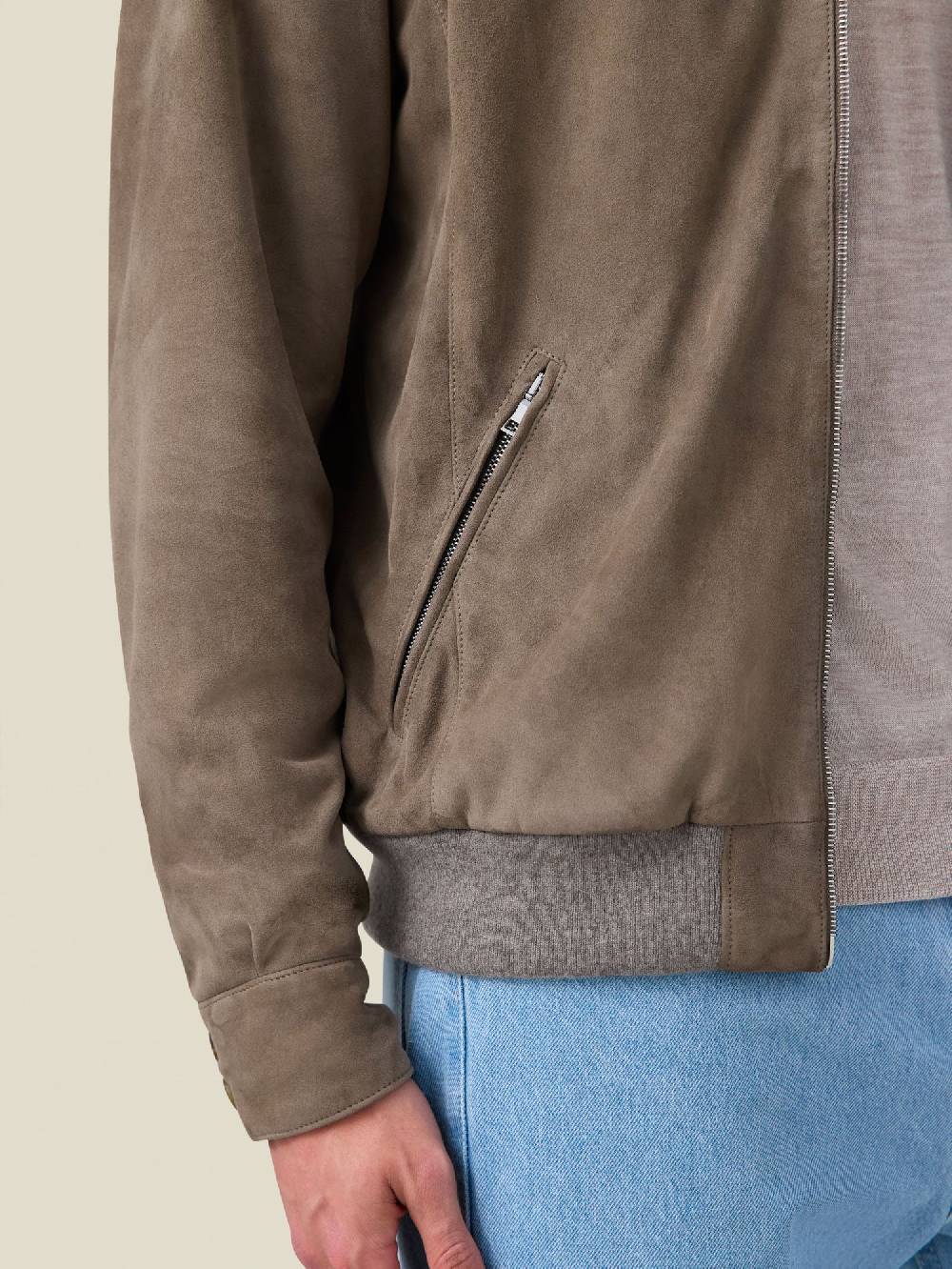Luca Faloni Giacca bomber classicaPelle scamosciata di capra Novità