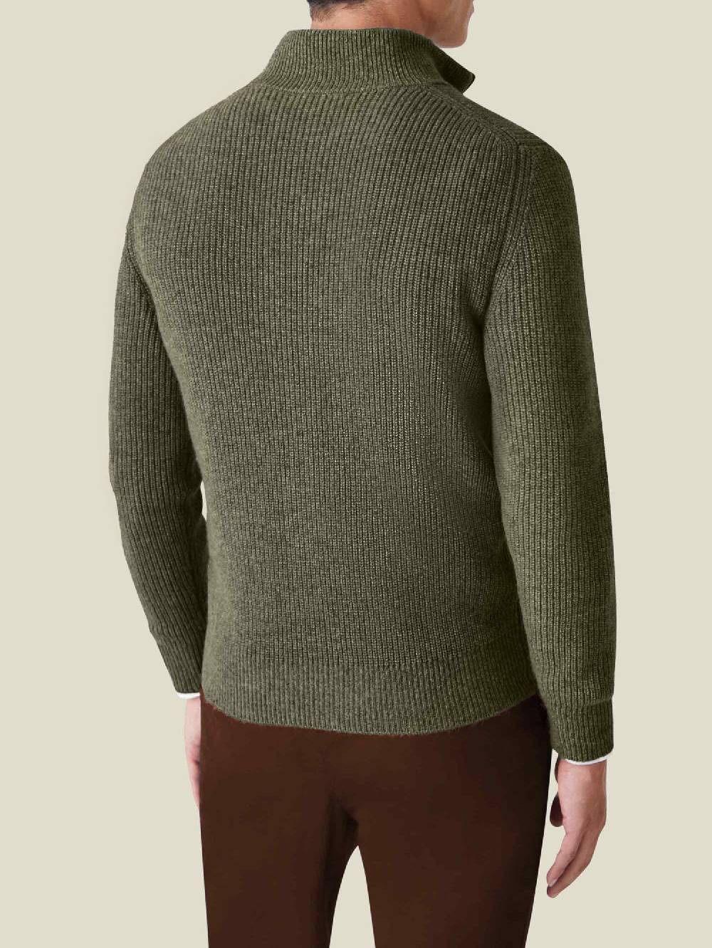 Luca Faloni Zip Cardigan4-Ply Cashmere Vendita Calda