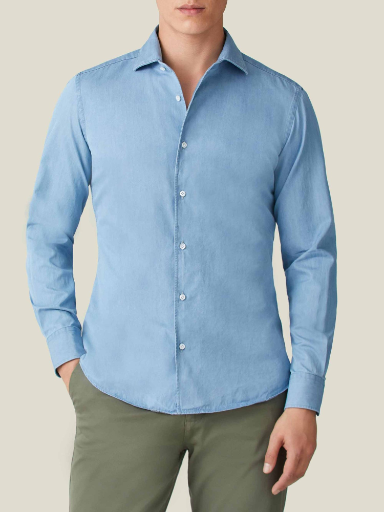 Luca Faloni camicia classicaDenim Saldi Di Fabbrica