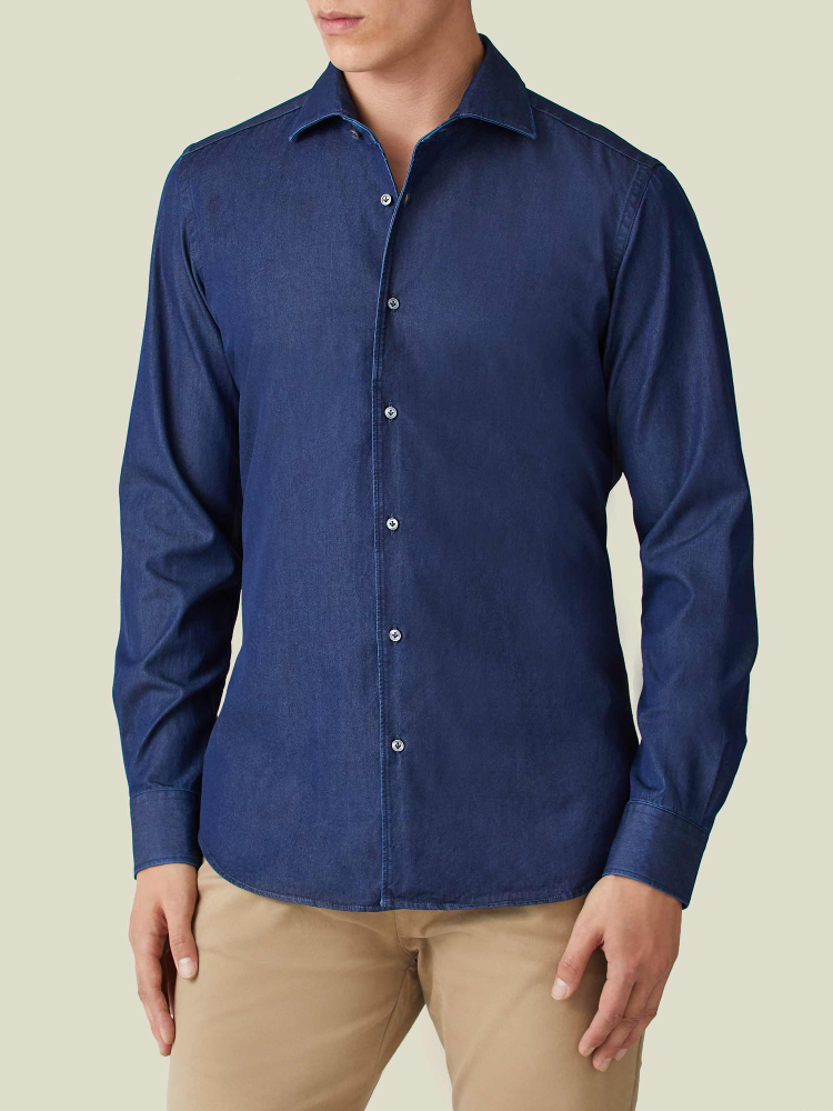 Luca Faloni camicia classicaDenim Italy