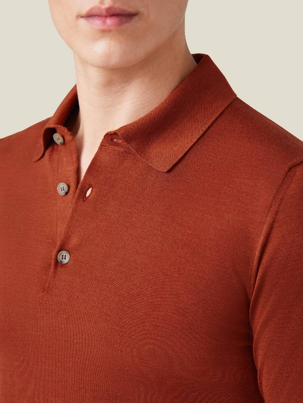 Luca Faloni Knitted PoloSeta-Cashmere Offerta