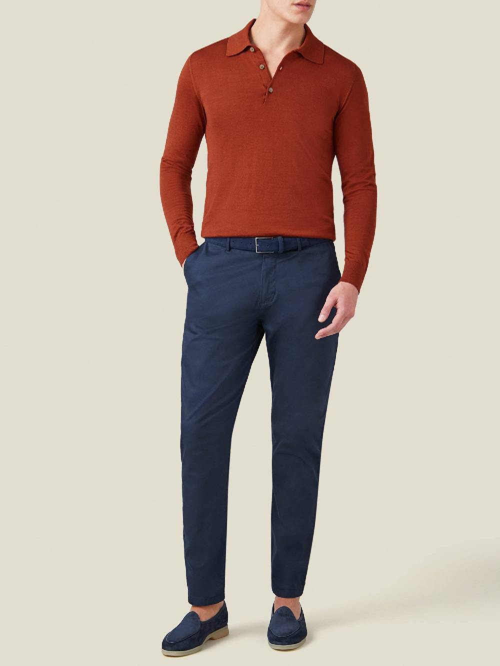 Luca Faloni Knitted PoloSeta-Cashmere Offerta