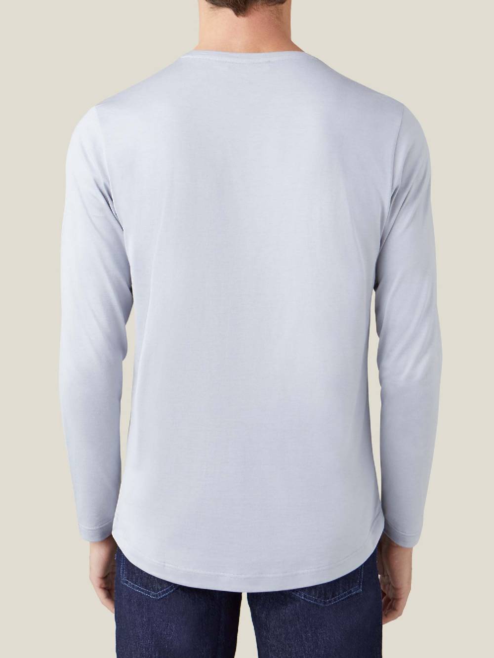 Luca Faloni T-Shirt Maniche LungheSeta Cotone Vendita Calda