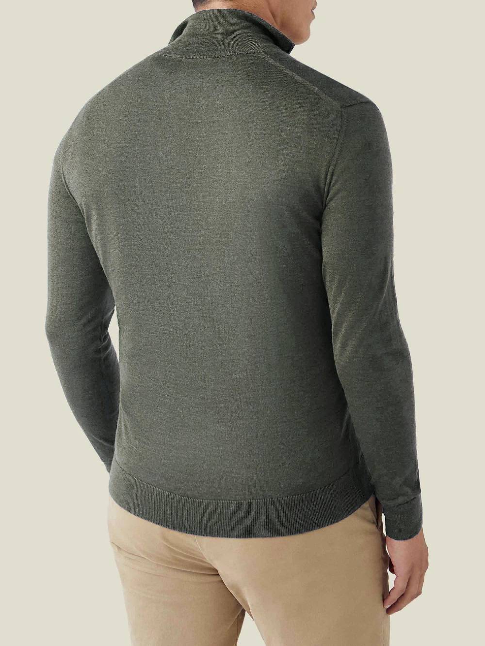 Luca Faloni Maglia con collo mezza zipSeta-Cashmere Affare Del Giorno