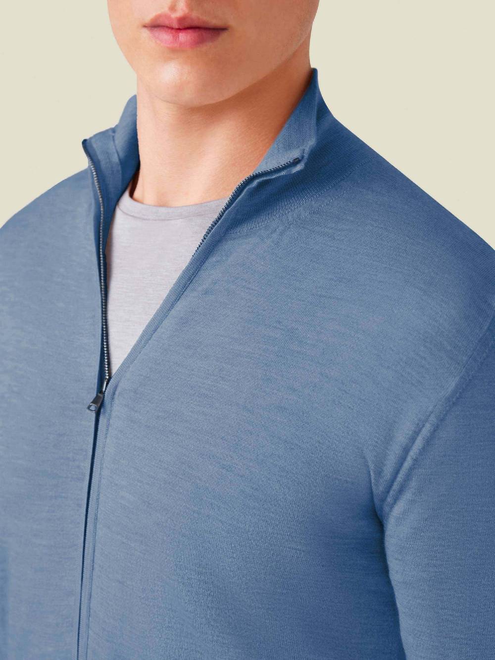 Luca Faloni Cardigan con ZipSeta-Cashmere Presa