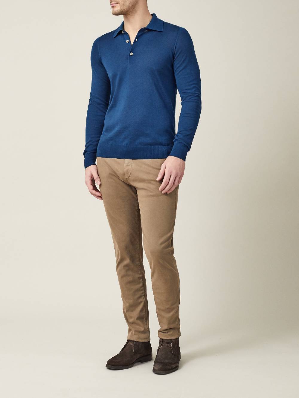 Luca Faloni Knitted PoloSeta-Cashmere Sconto