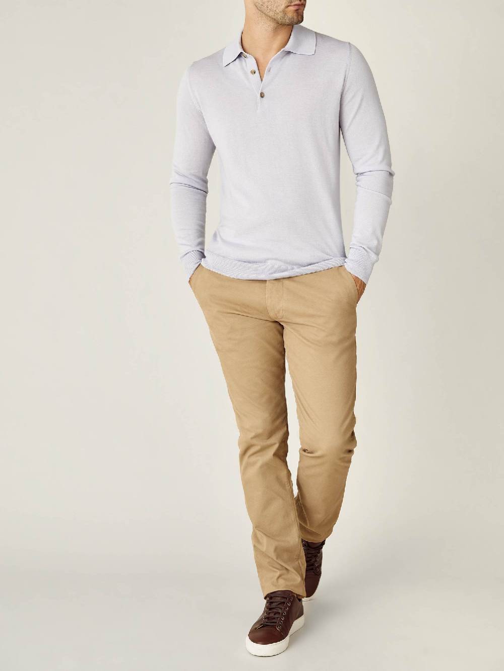 Luca Faloni Knitted PoloSeta-Cashmere Grande vendita