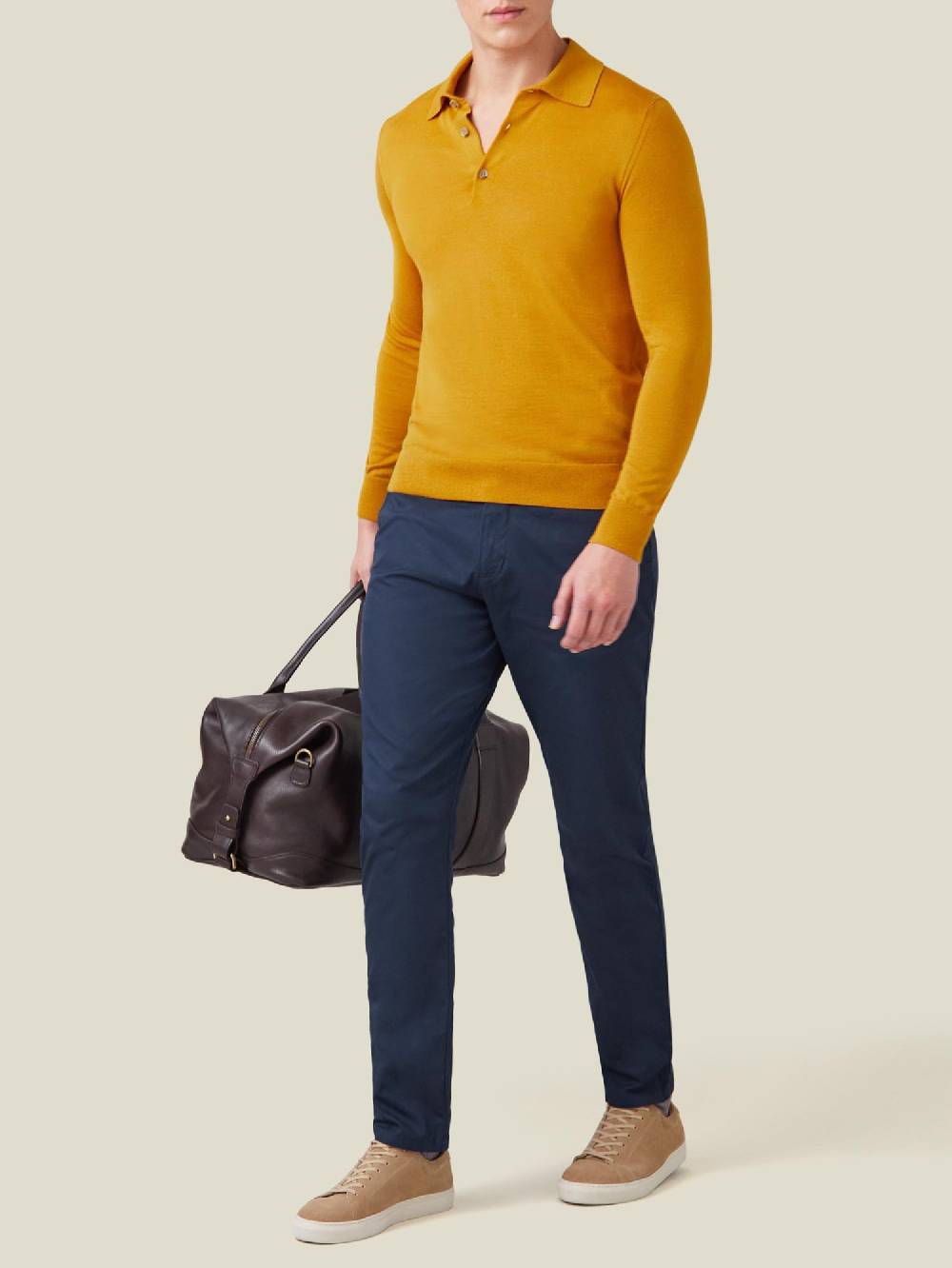 Luca Faloni Knitted PoloSeta-Cashmere Outlet