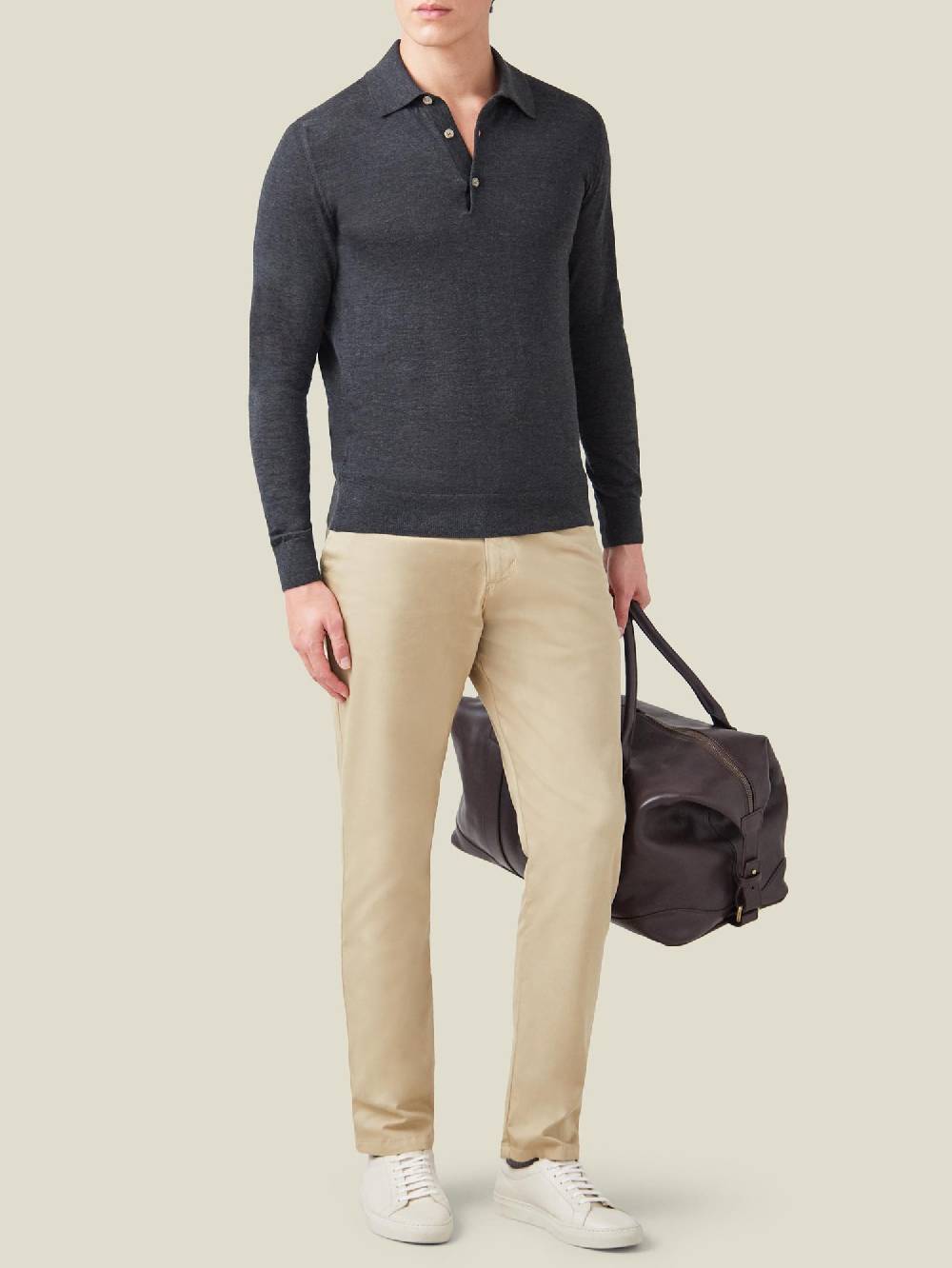 Luca Faloni Knitted PoloSeta-Cashmere In Vendita