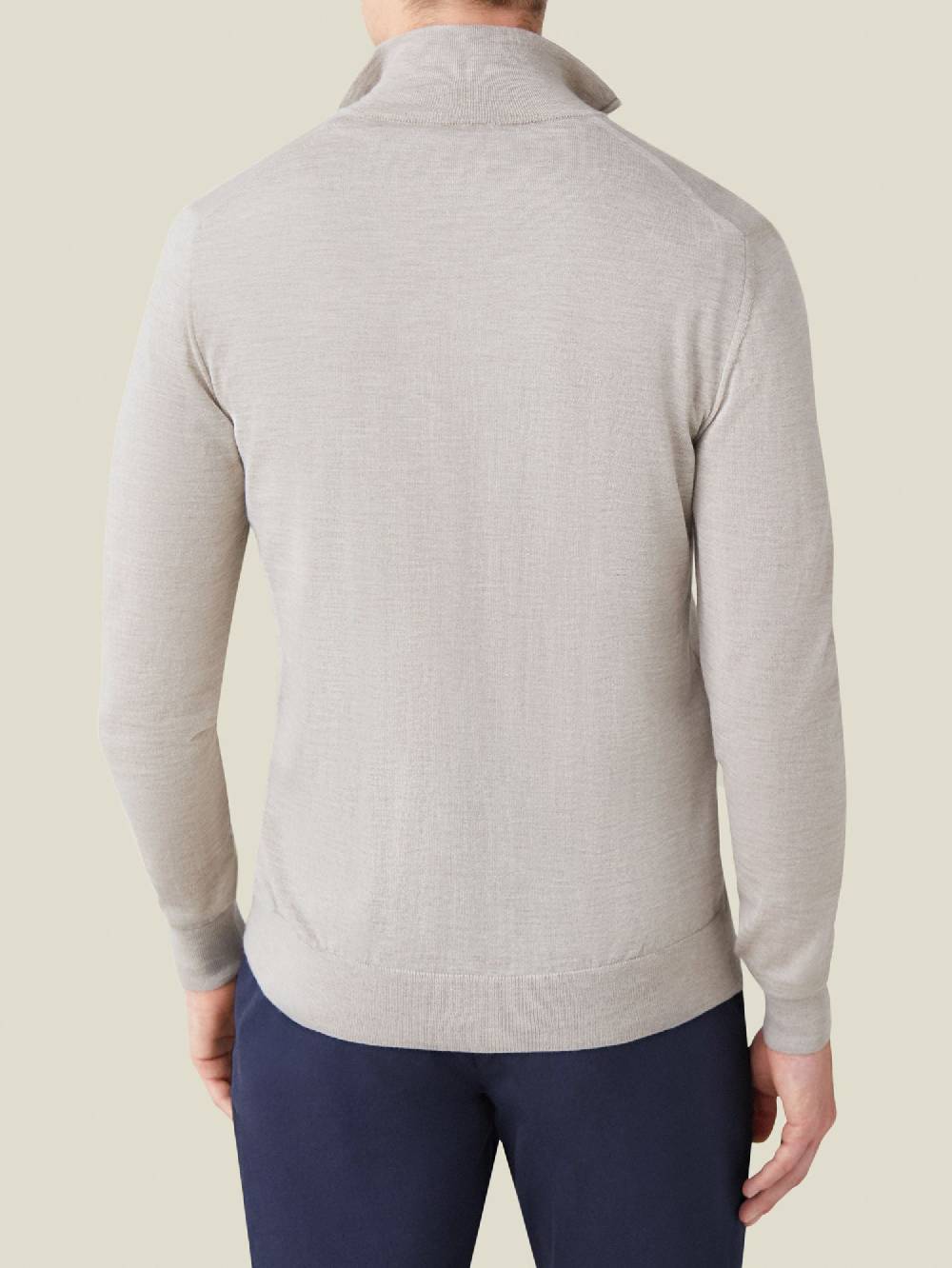 Luca Faloni Maglia con collo mezza zipSeta-Cashmere Italy
