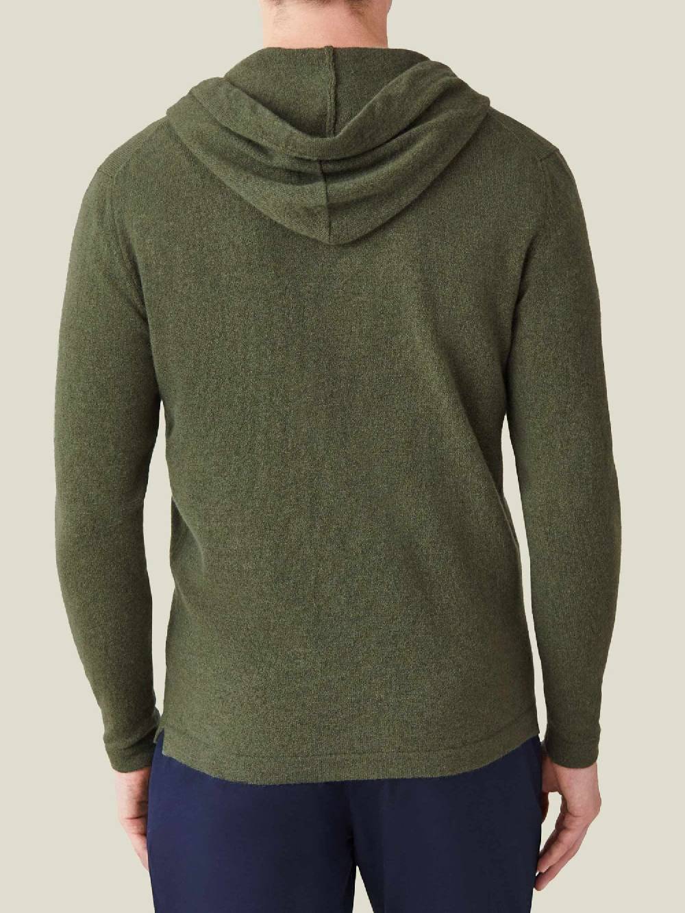 Luca Faloni Felpa con cappuccio e zipcashmere a 2 fili Sconto