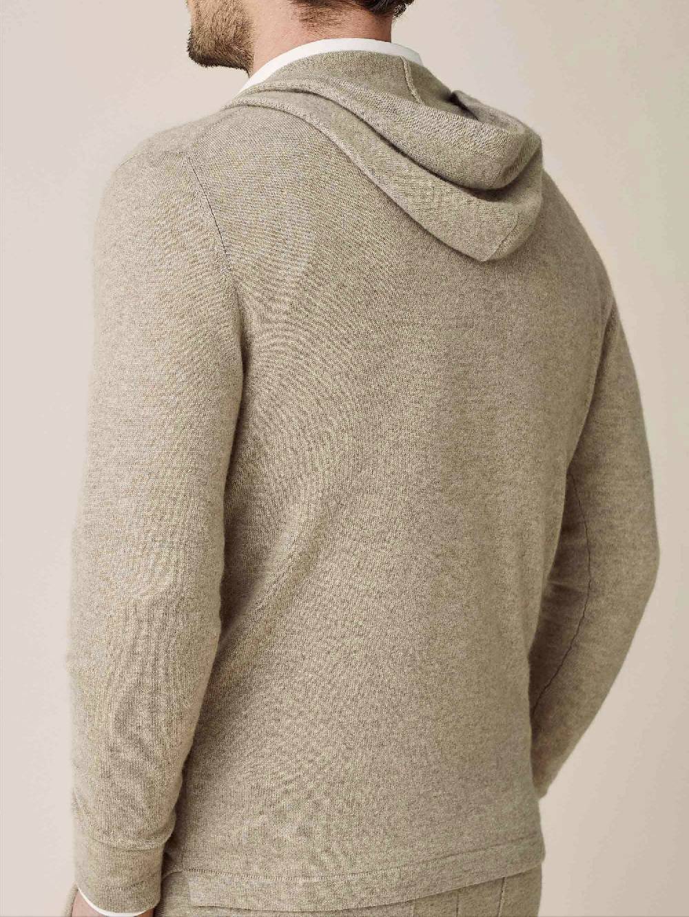 Luca Faloni Felpa con cappuccio e zipcashmere a 2 fili Economico