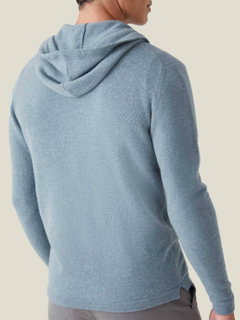 Luca Faloni Felpa con cappuccio e zipcashmere a 2 fili In Vendita