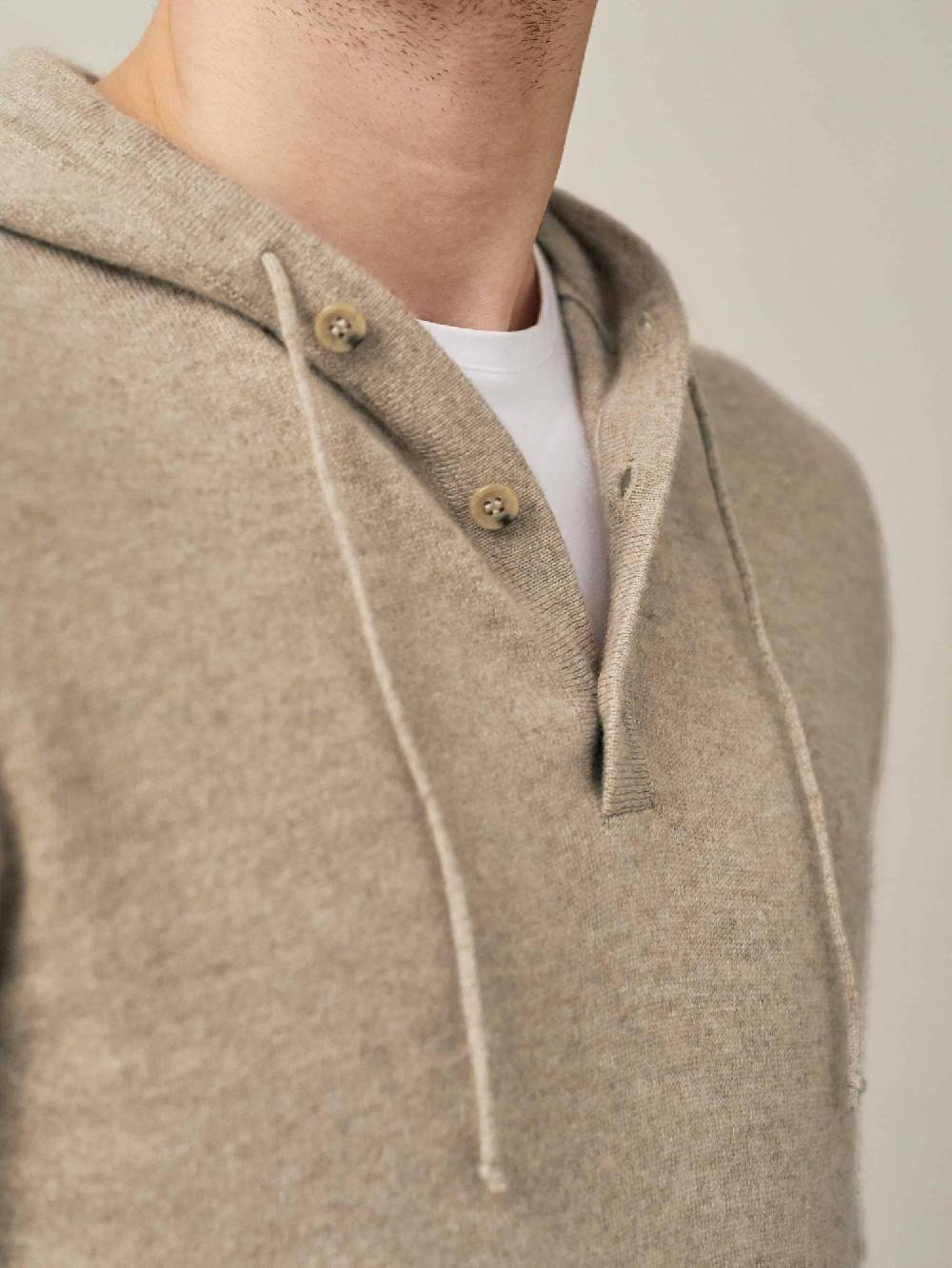 Luca Faloni Felpa con cappucciocashmere a 2 fili Vendita Calda