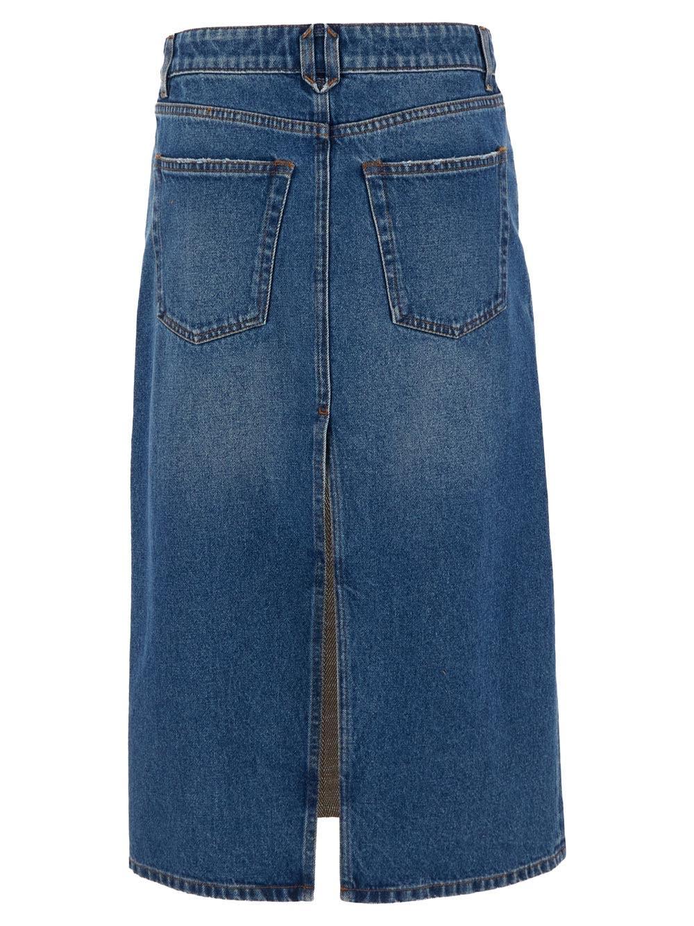 ﻿Oluxury Stella Mccartney Denim Skirt Sottocosto