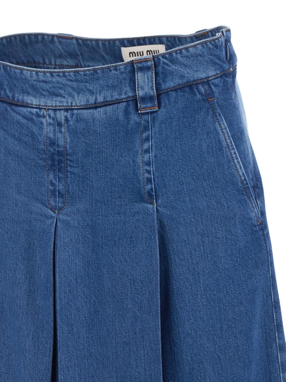 Oluxury Miu Miu Denim Skirt Hotsell