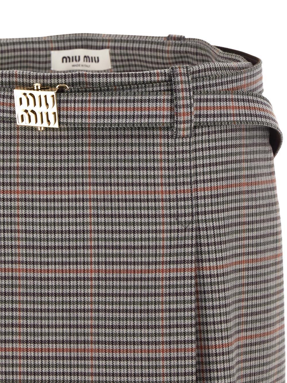 Oluxury Miu Miu Mini Skirt Vendita Calda