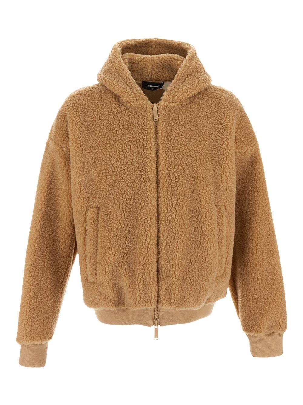 Oluxury Dsquared2 Sherpa Jacket In Linea