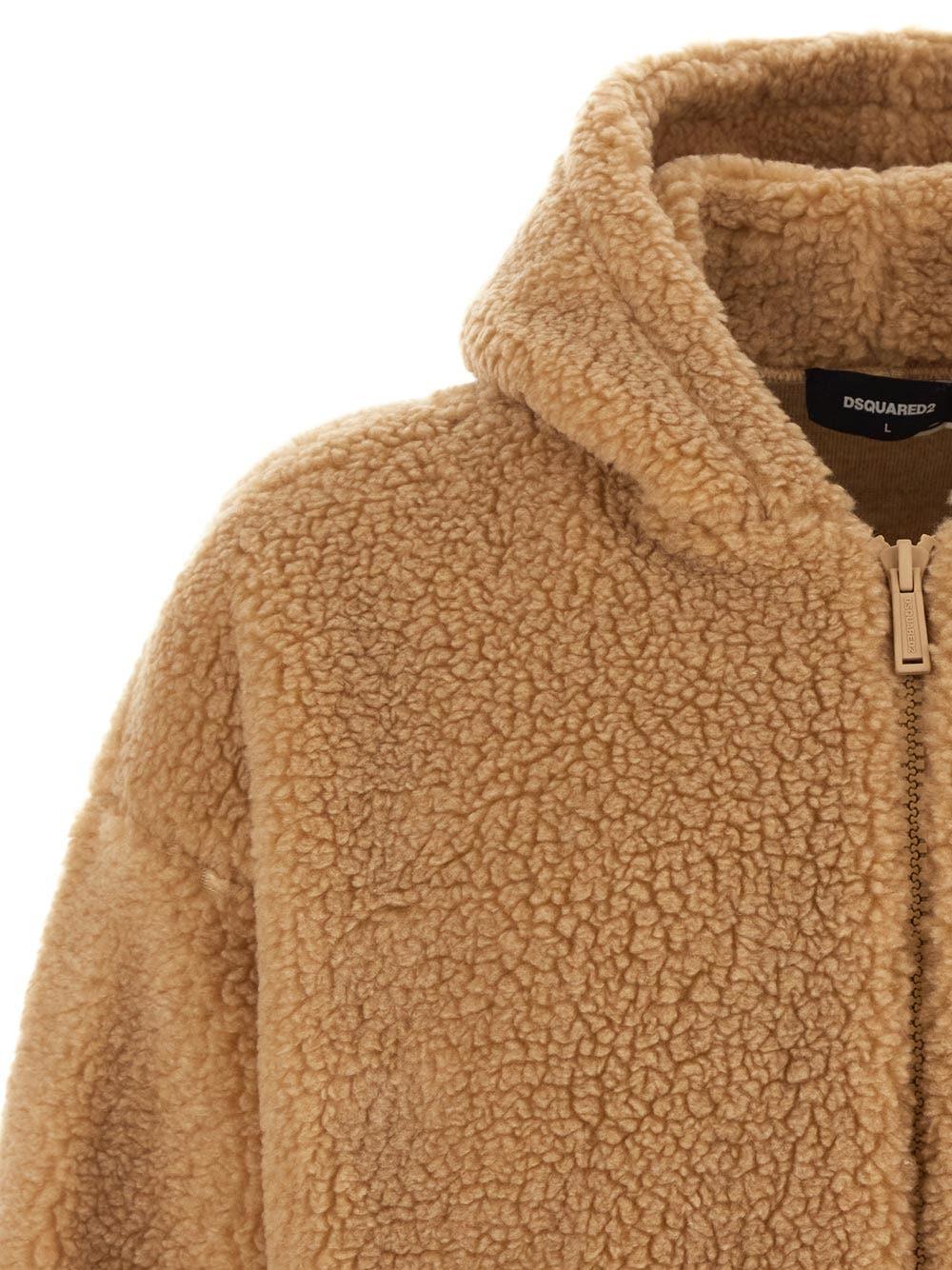 Oluxury Dsquared2 Sherpa Jacket In Linea