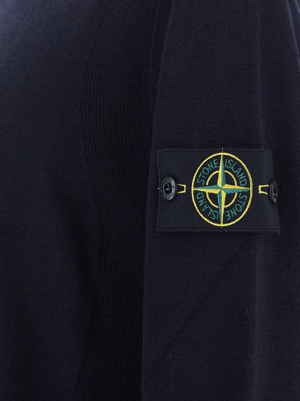 Oluxury Stone Island Logo Knit Moda