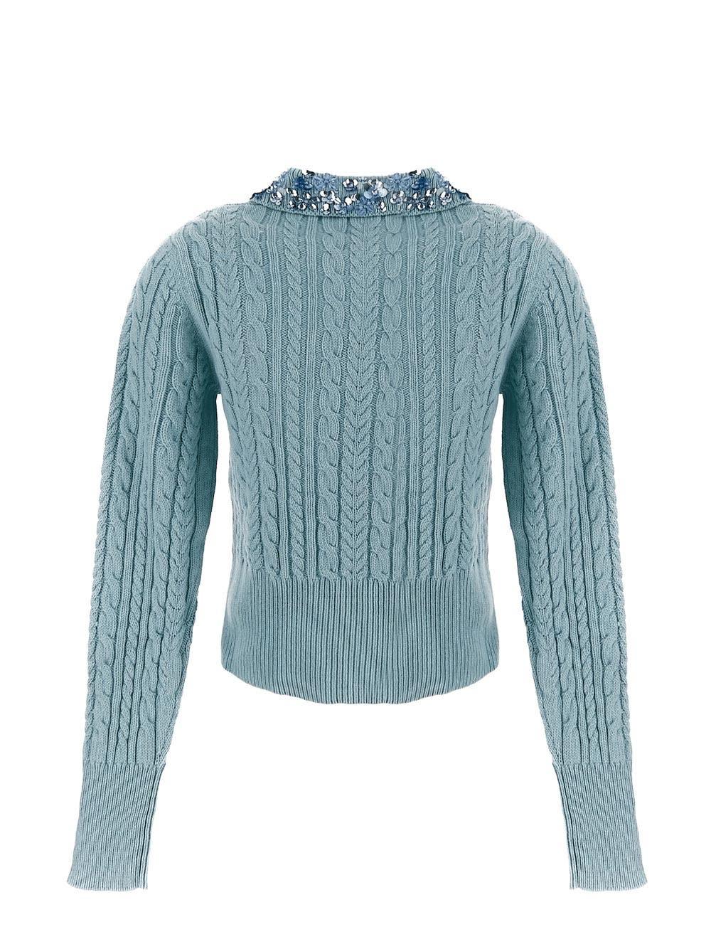 Oluxury Des Phemmes Cropped Knitted Polo Moda