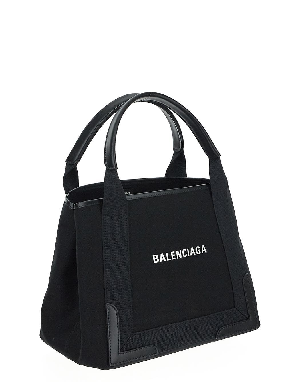 Oluxury Balenciaga Cabas Navy Bag In Linea