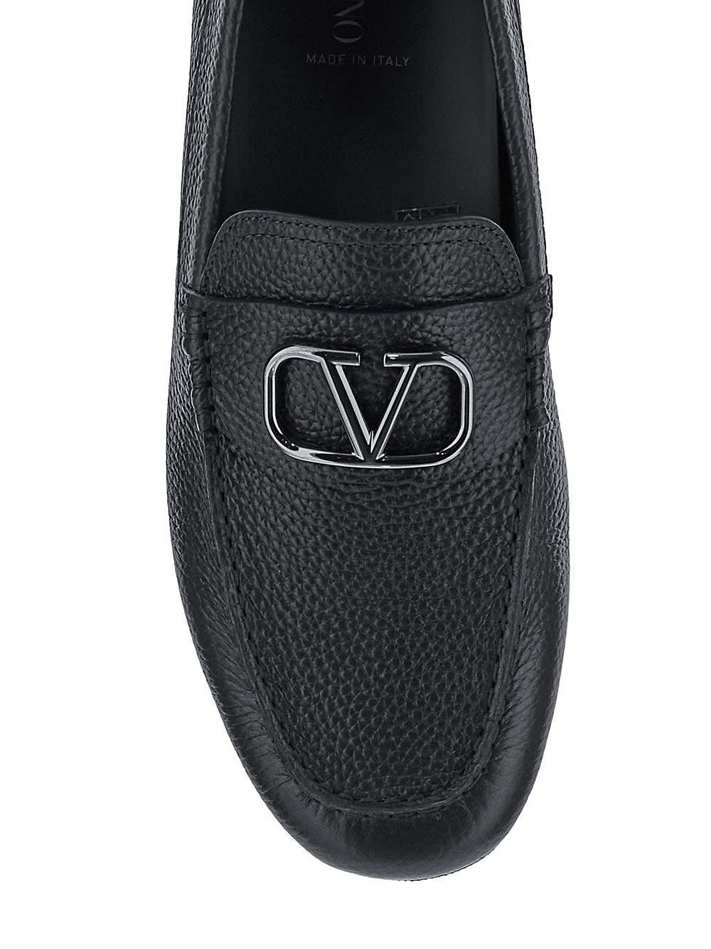 Oluxury Valentino Garavani V-Logo Signature Driving Shoes Italia