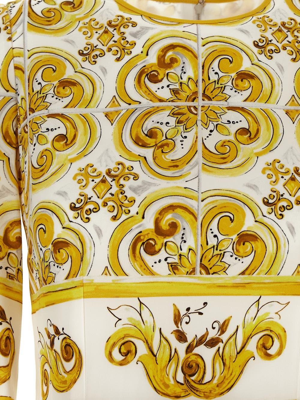 Oluxury Dolce & Gabbana Maiolica Dress Online Outlet