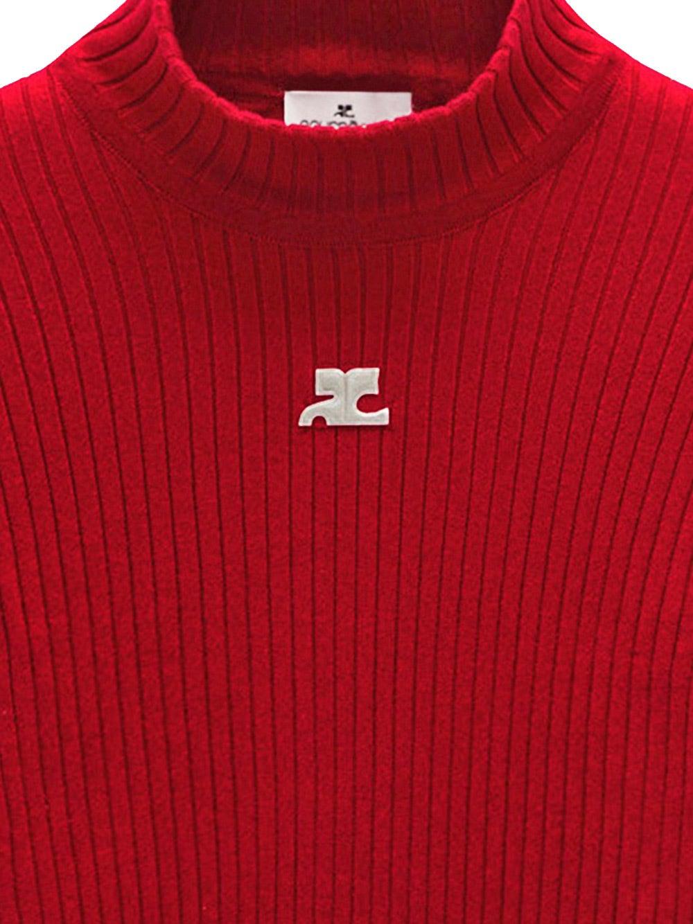 Oluxury Courreges Turtleneck knitwear Ultimi due giorni