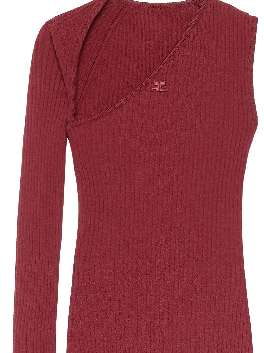 Oluxury Courreges Ribbed dress Fino al 60% di sconto