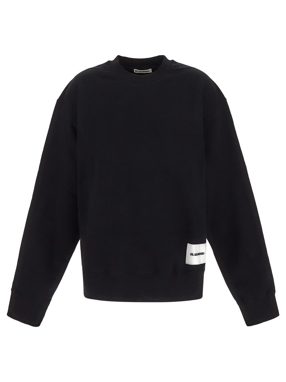 Oluxury Jil Sander Logo patch sweatshirt Enormi sconti