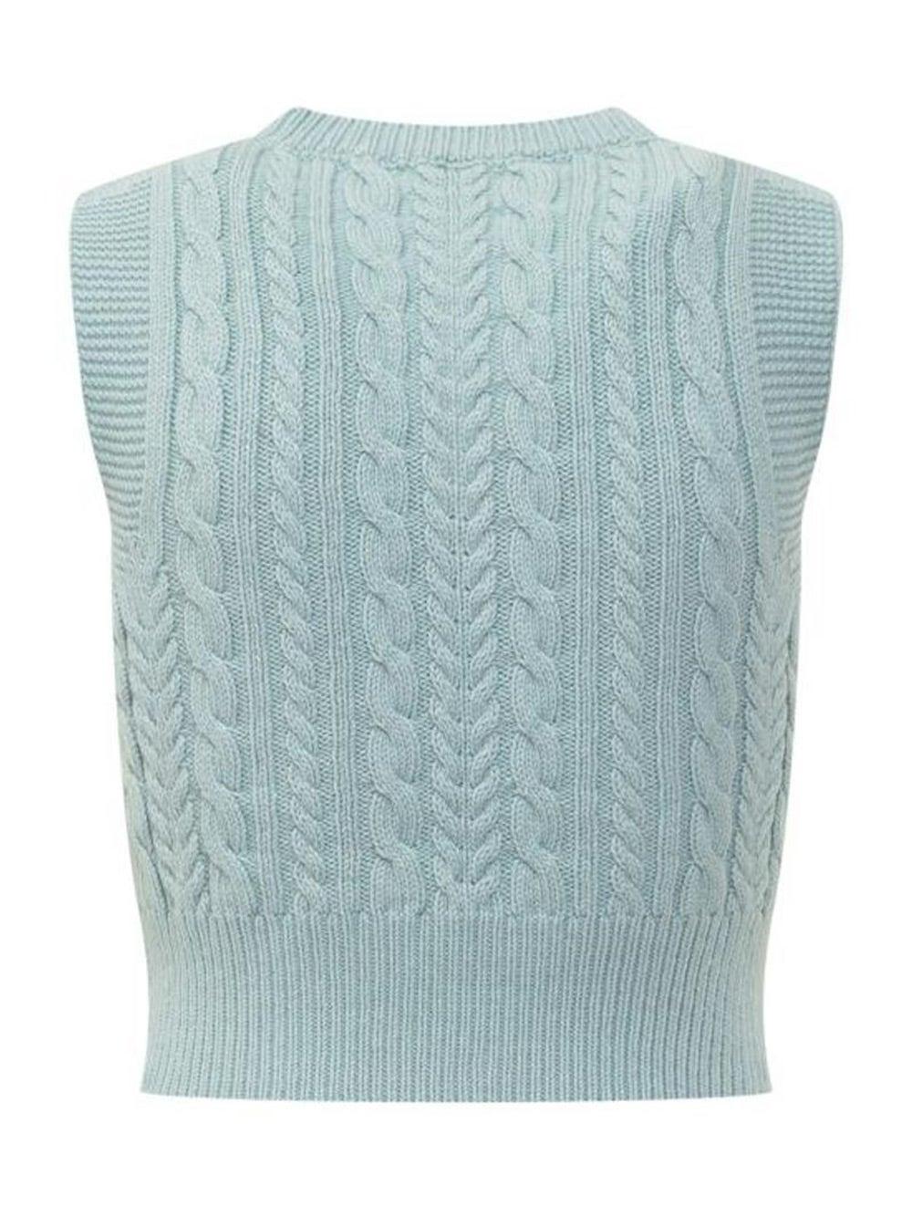 Oluxury Des Phemmes Cropped Knit Vest In vendita