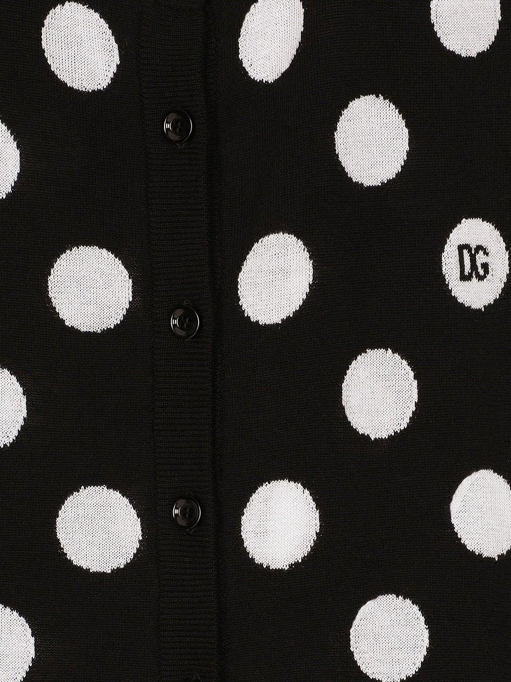 Oluxury Dolce & Gabbana Cardigan Polka-dot Prezzo di fabbrica