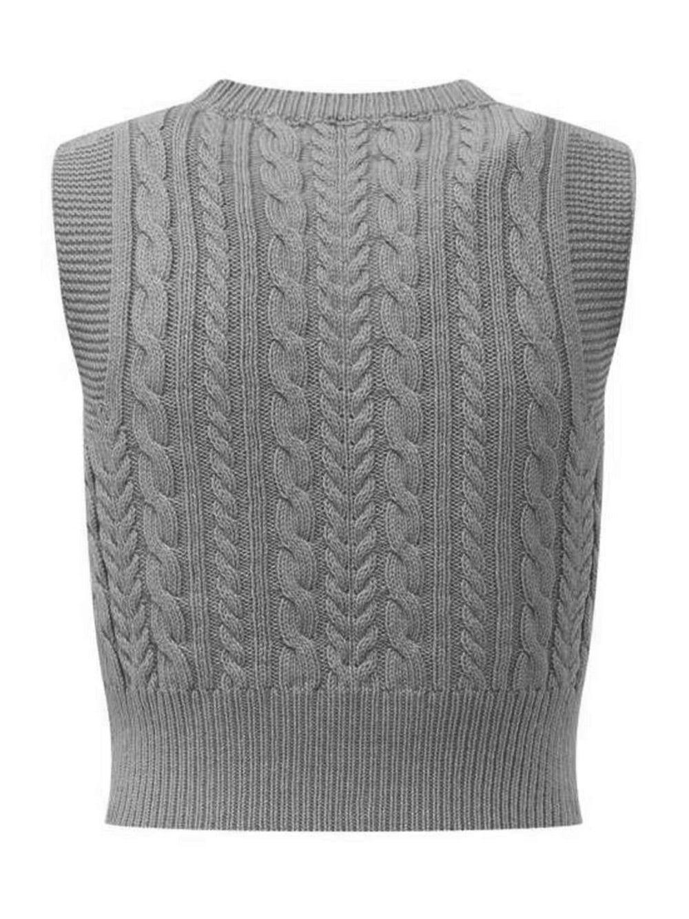 Oluxury Des Phemmes Cropped Knit Vest Offerta speciale