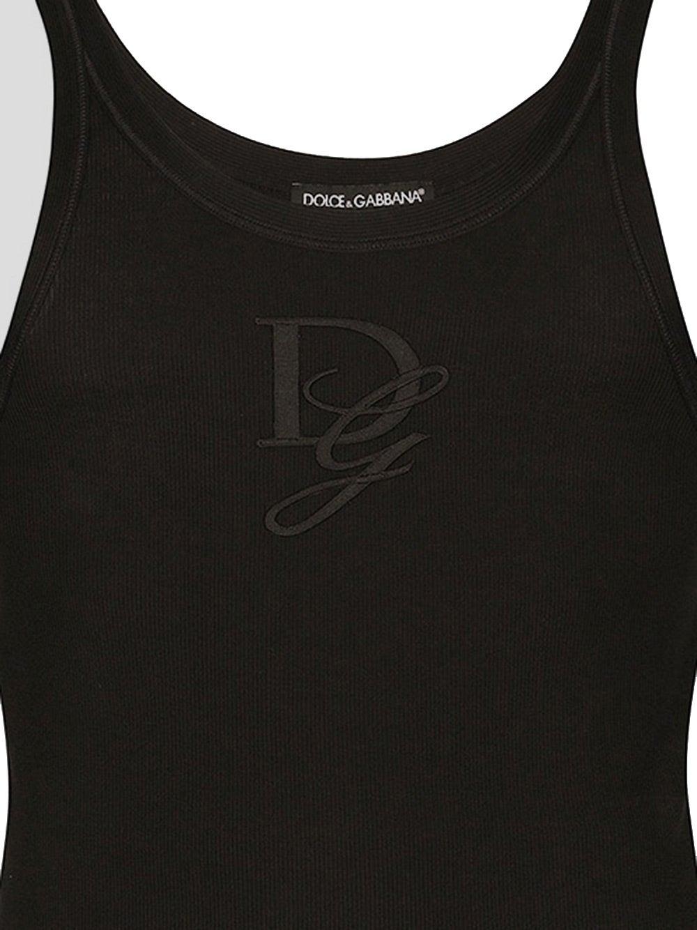 Oluxury Dolce & Gabbana Logo tank top Negozio online di fabbrica