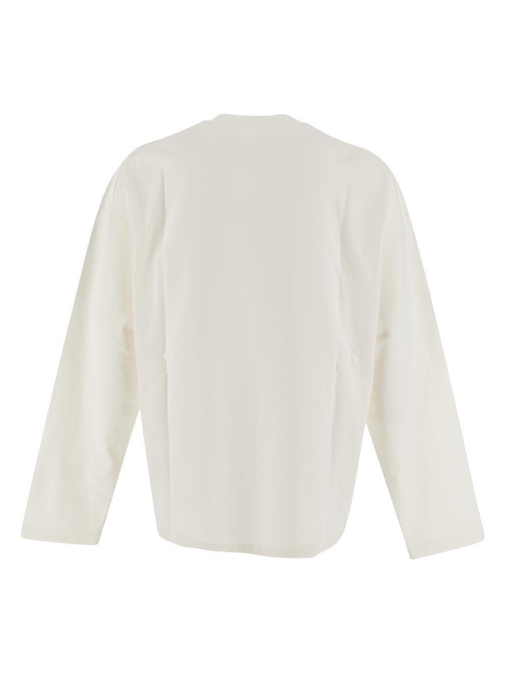 Oluxury Jil Sander Logo T-Shirt Smaltimento dello stoccaggio