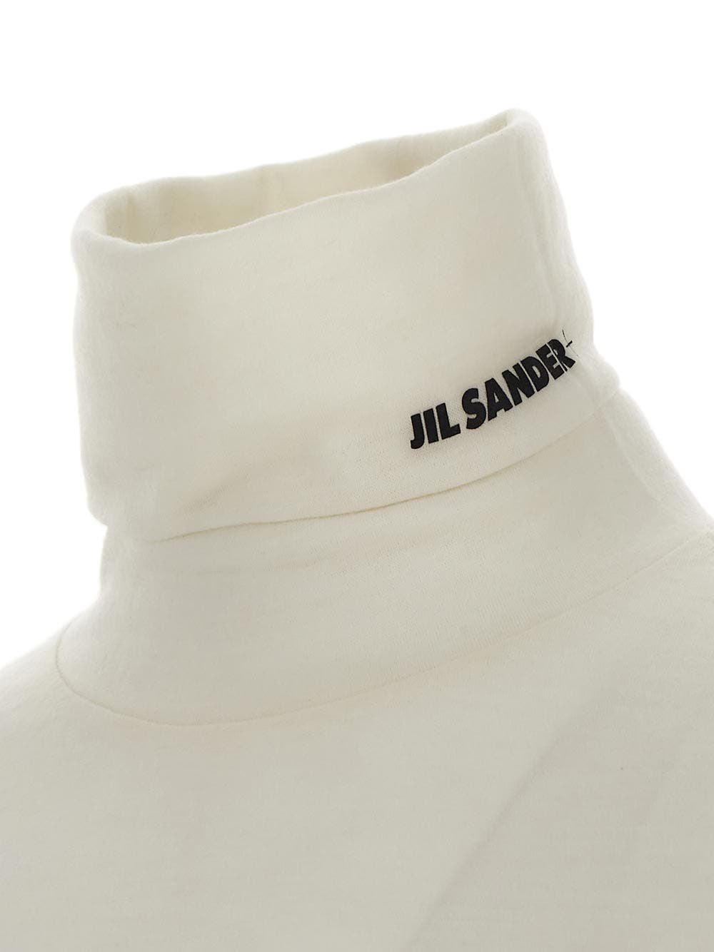 Oluxury Jil Sander Logo Print Turtleneck Sweater Offerte stagionali