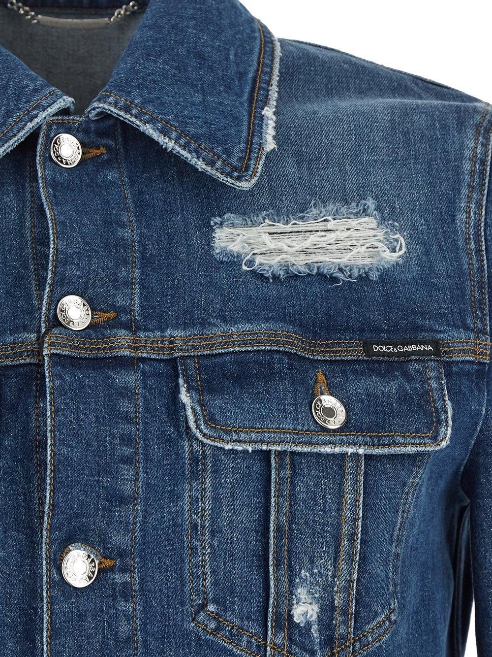 Oluxury Dolce & Gabbana Denim Jacket Fornitura limitata