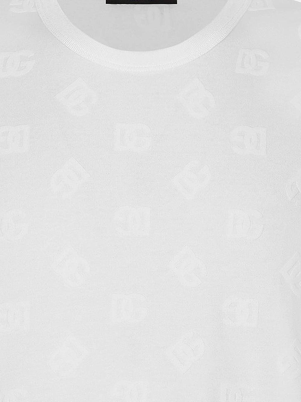 Oluxury Dolce & Gabbana T-shirt all-over flocked Online Outlet