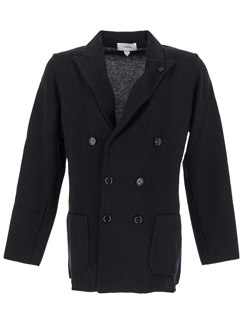 Oluxury Lardini Double-Breasted Knit Jacket Nuovi prodotti