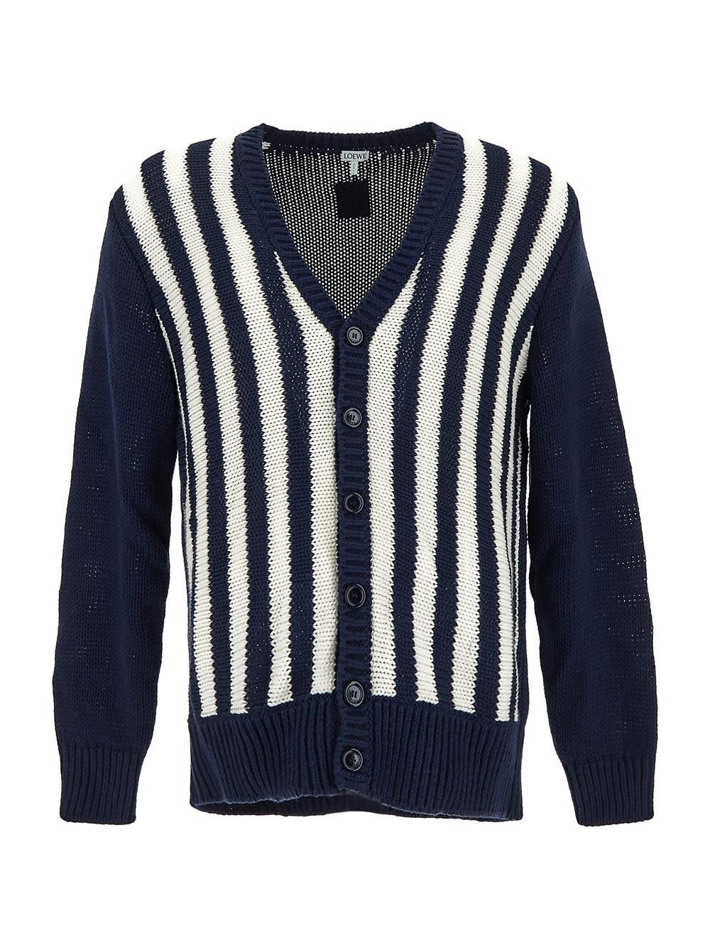 Oluxury Loewe Striped Cardigan Latest stili
