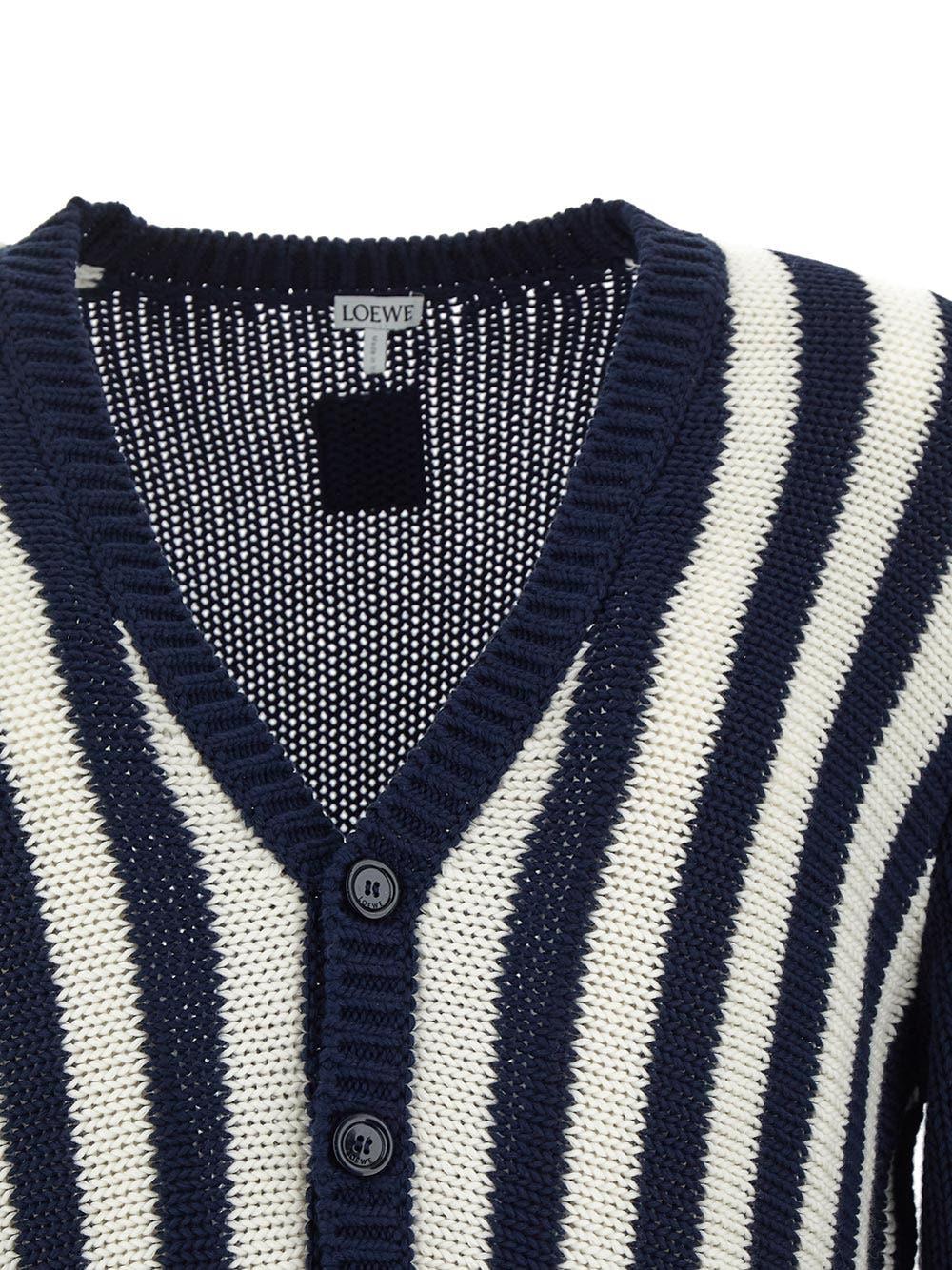 Oluxury Loewe Striped Cardigan Latest stili