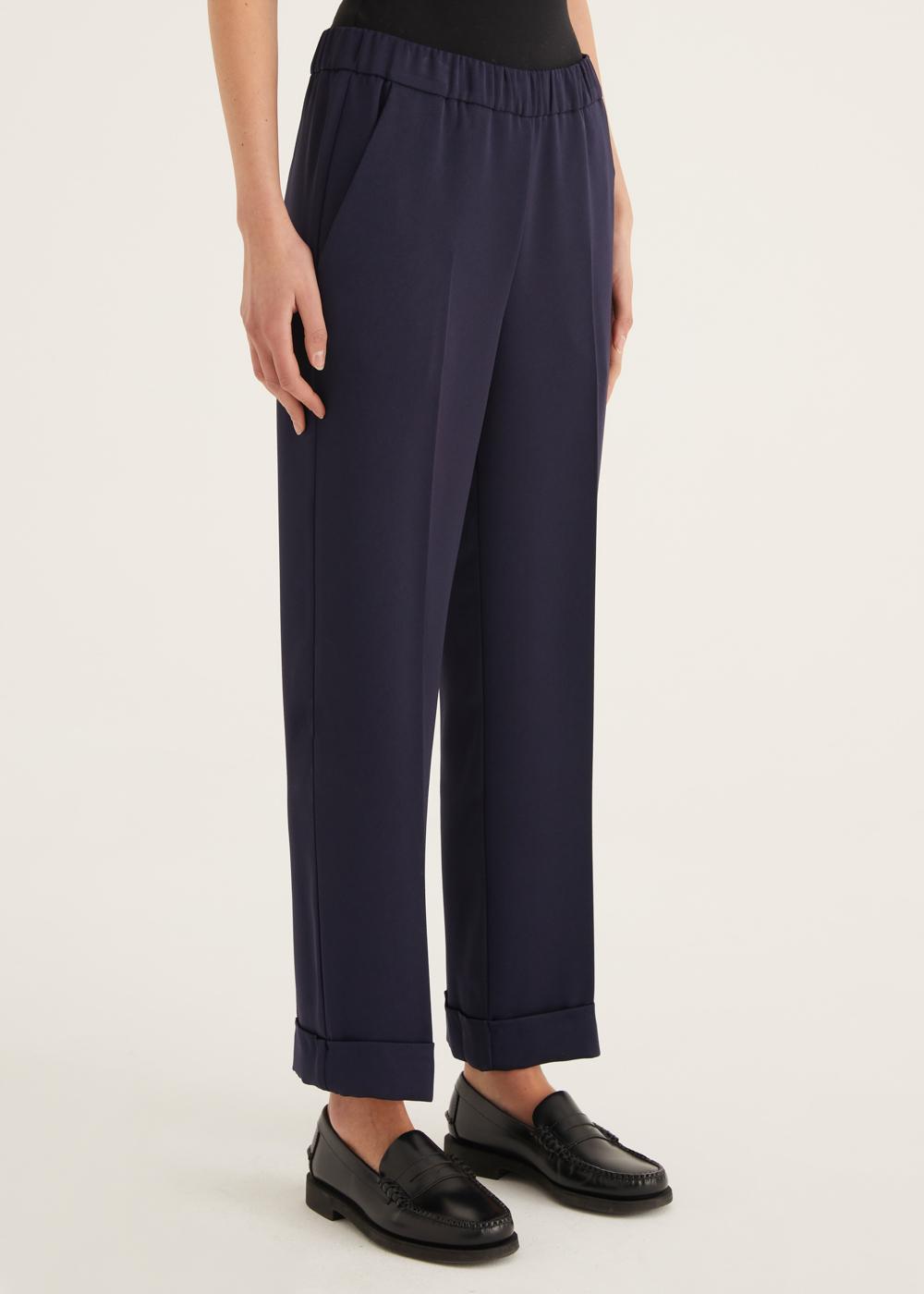 Rosso35 Pantalone con risvolto ed elastico in vita Saldi